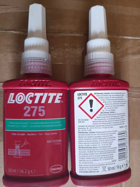 FM32 Loctite 276 275 Etiqueta inglesa Adhesivo verde fijador de roscas de alta resistencia y baja viscosidad
