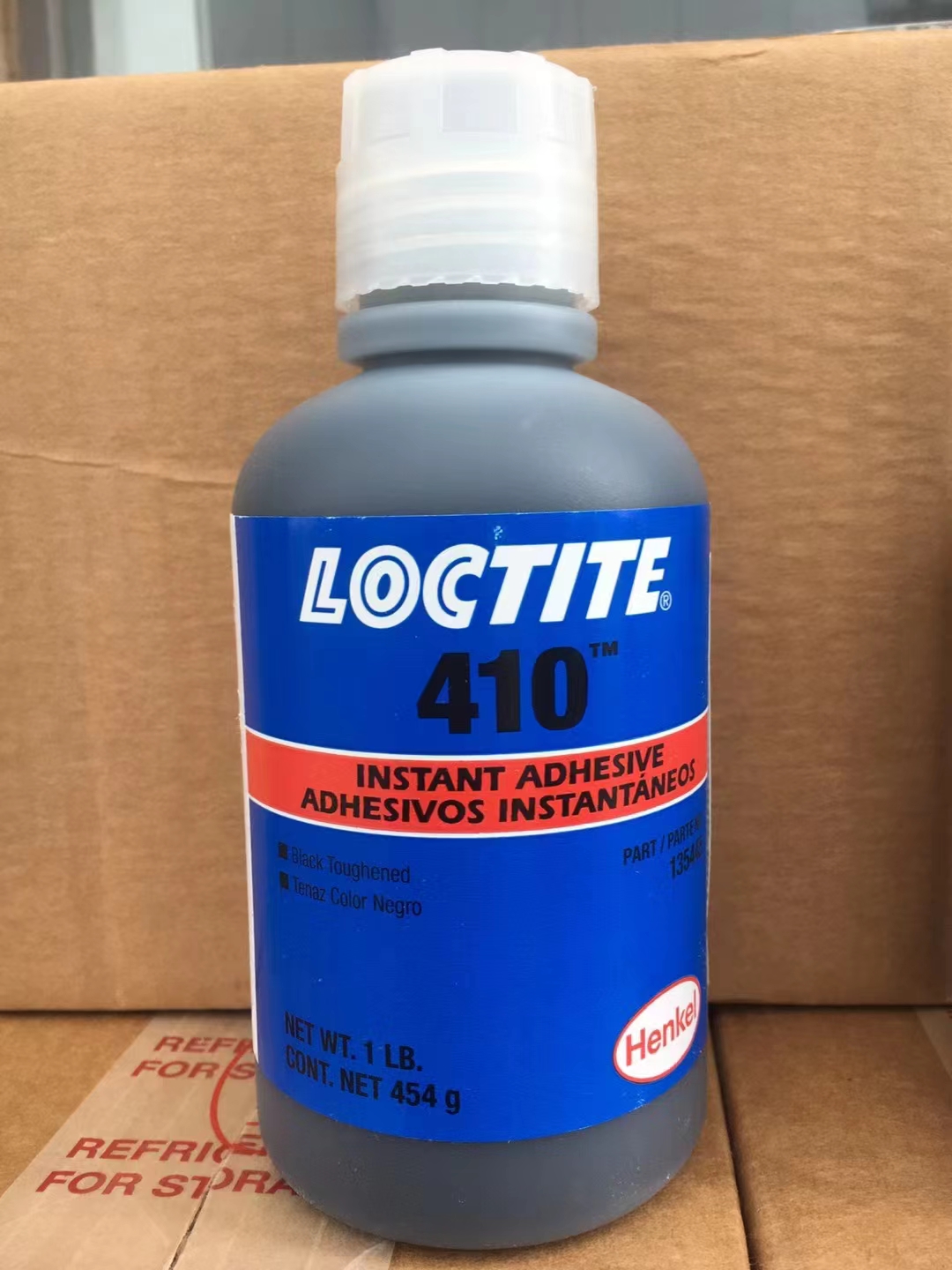 FM41 Loctite 410 Adhesivo instantáneo de un solo componente endurecido con caucho negro, curado a temperatura ambiente y relleno de espacios